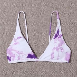 Purple tie dye bikini top